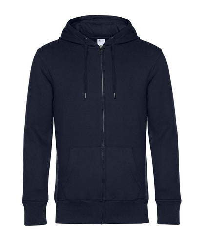 B&amp;C Collection KING Zipped Hood BA012 - Navy Blue - Customisable Hoodies
