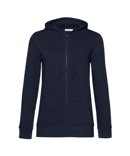 B&amp;C Collection Inspire Zipped Hood women BA02F - Navy Blue - Customisable Hoodies