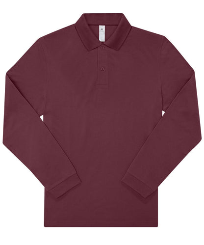 B&amp;C Collection My Polo 180 LSL BA262 - Burgundy - Customisable Polos
