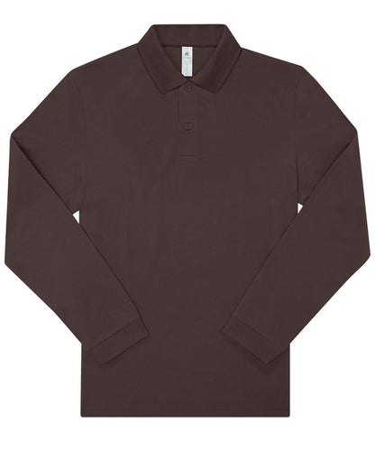 B&amp;C Collection My Polo 180 LSL BA262 - Roasted Coffee - Customisable Polos