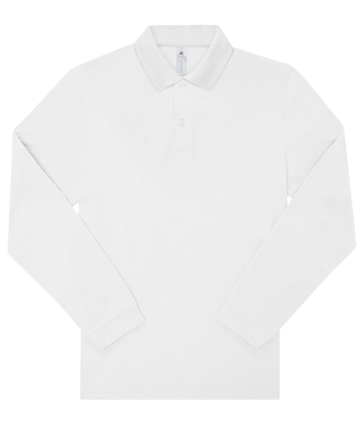B&amp;C Collection My Polo 180 LSL BA262 - White - Customisable Polos