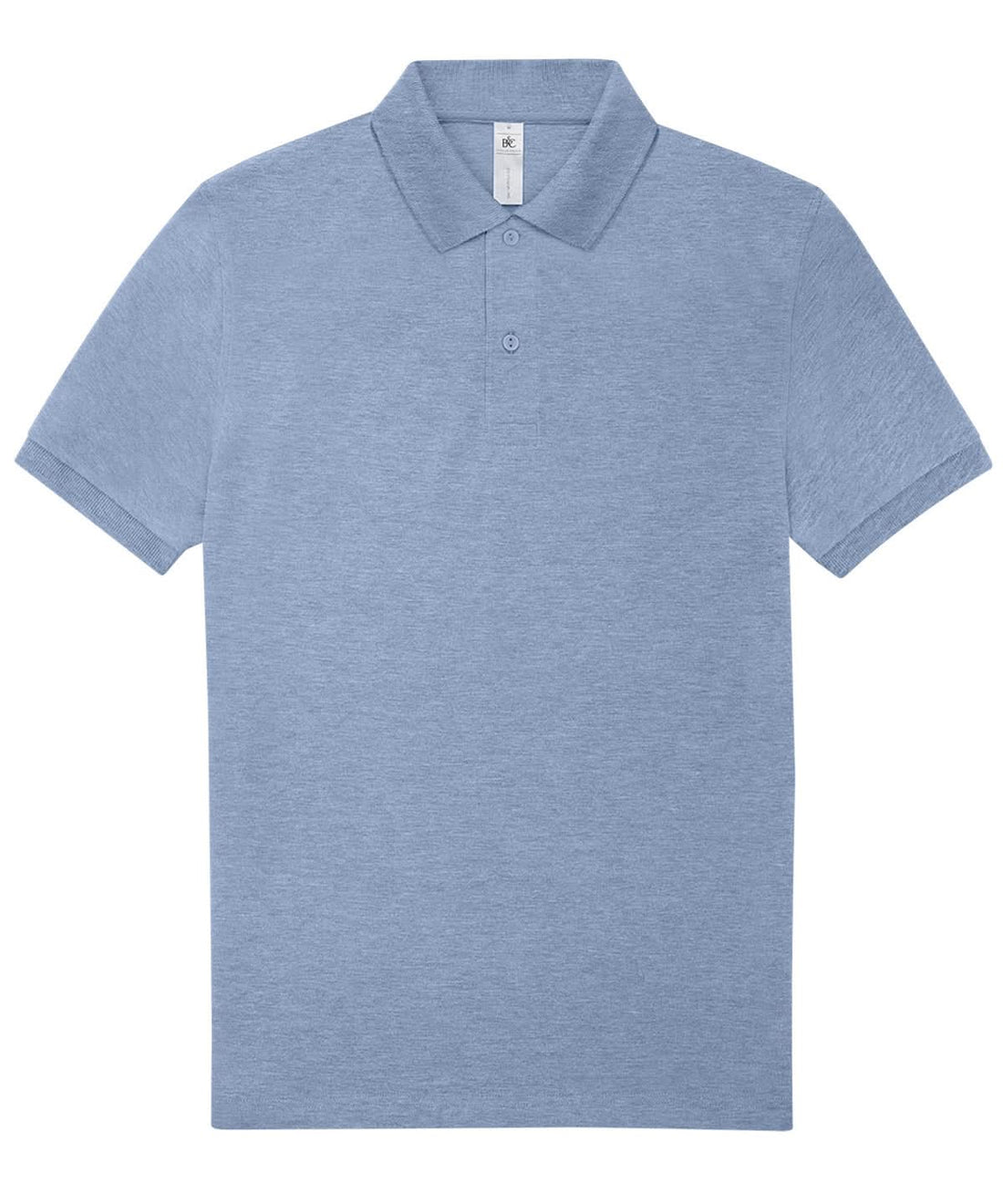 B&amp;C Collection My Polo 210 Heather Blue BA263 - Heather Blue - Customisable Polos