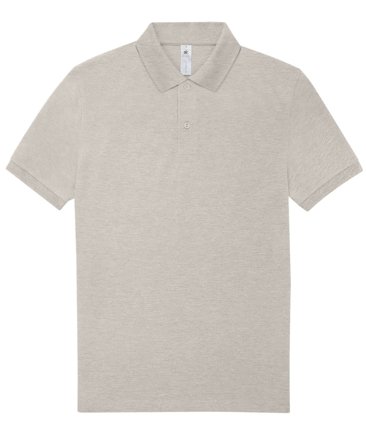 B&amp;C Collection My Polo 210 Heather Grey Fog BA263 - Heather Grey Fog - Customisable Polos
