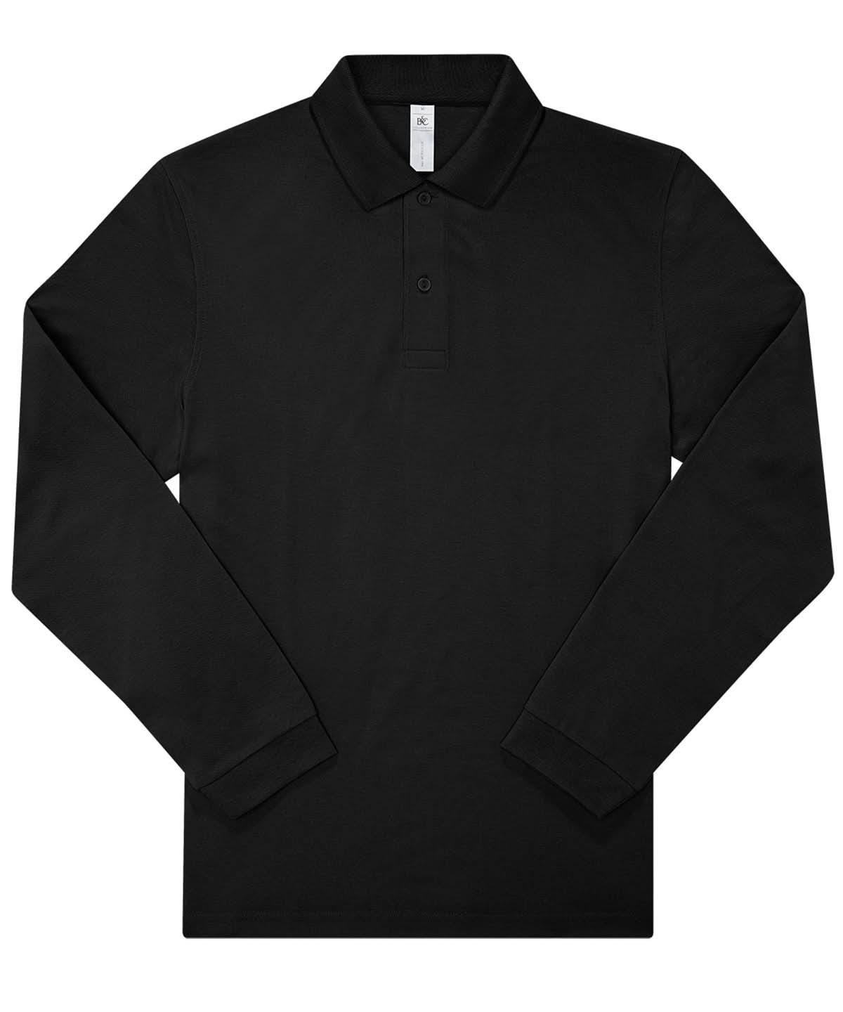 B&amp;C Collection My Polo 210 LSL BA264 - Black - Customisable Polos