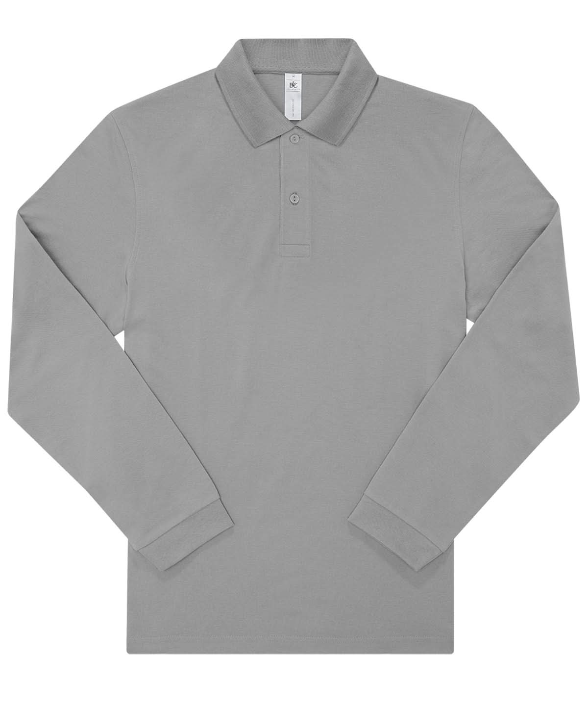 B&amp;C Collection My Polo 210 LSL BA264 - Sport Grey - Customisable Polos