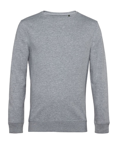 B&amp;C Collection Inspire crew neck BA266 - Heather Grey - Customisable Sweatshirts