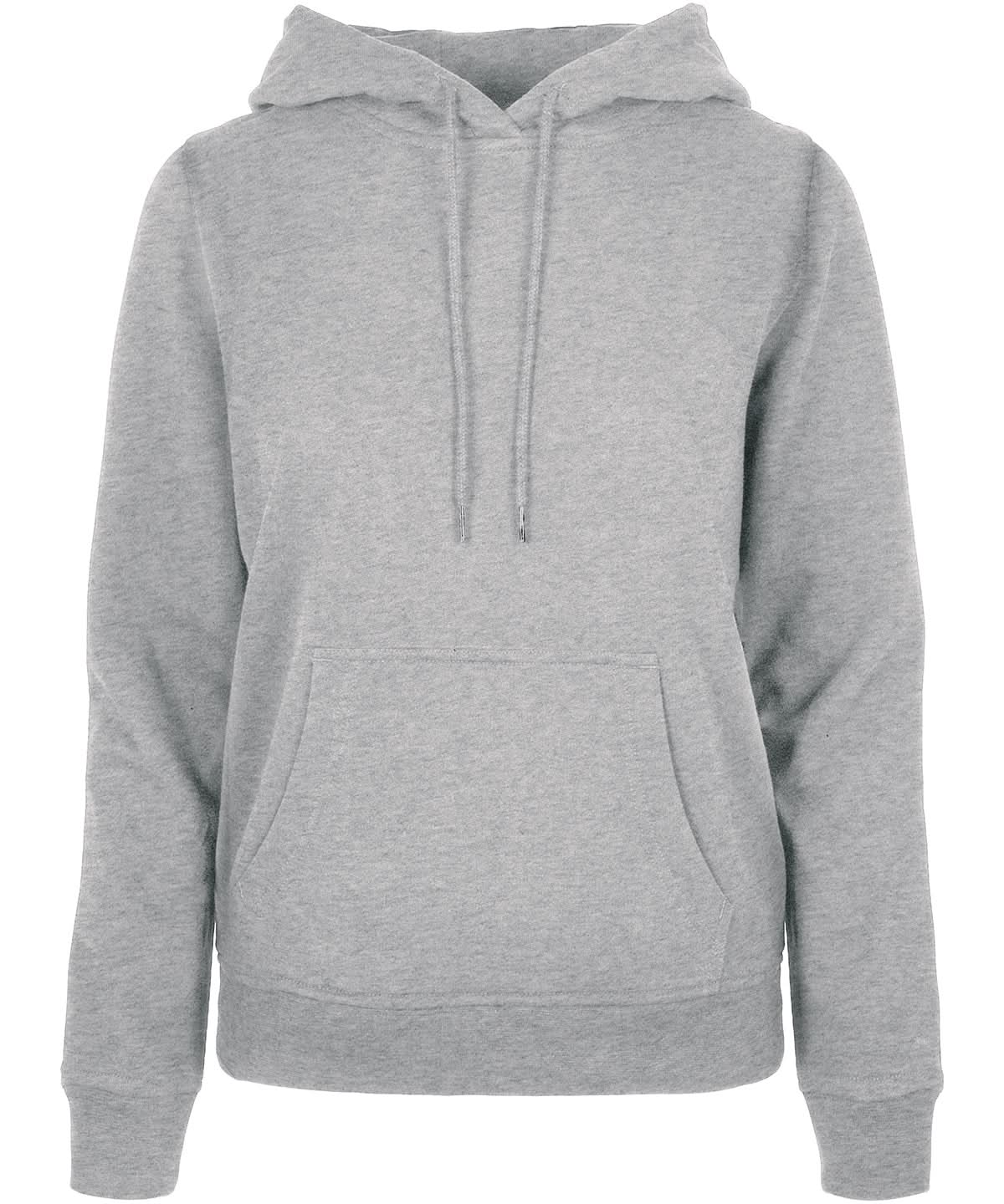 Build Your Brand Basic BYB Womens basic hoodie Heather Grey BB007 - Heather Grey - Customisable Hoodies