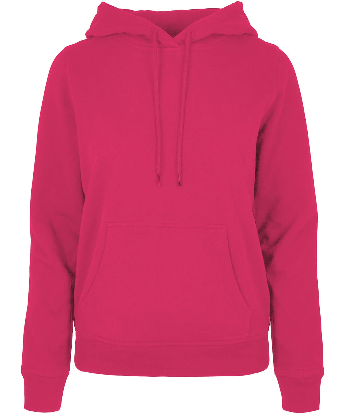 Build Your Brand Basic BYB Womens basic hoodie Hibiscus Pink BB007 - Hibiscus Pink - Customisable Hoodies