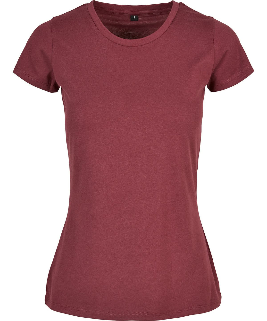 Build Your Brand Basic BYB Womens basic tee Cherry BB012 - Cherry - Customisable T-Shirts