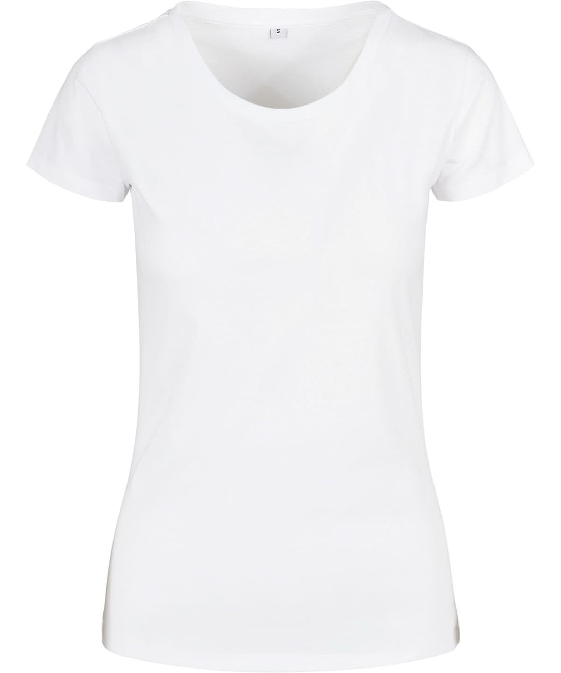 Build Your Brand Basic BYB Womens basic tee White BB012 - White - Customisable T-Shirts