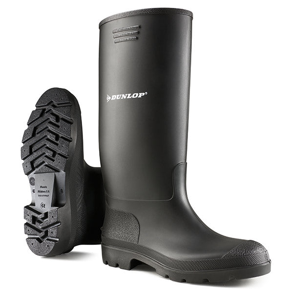 Dunlop Pricemaster Non Safety Wellingtons - Black 4 - Customisable Wellingtons