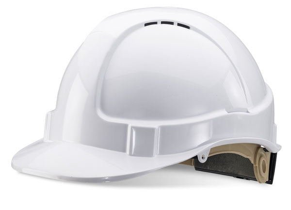 B-BRAND SAFETY HELMET WITH WHEEL RATCHET BBVHPH - white One Size - Customisable Helmets