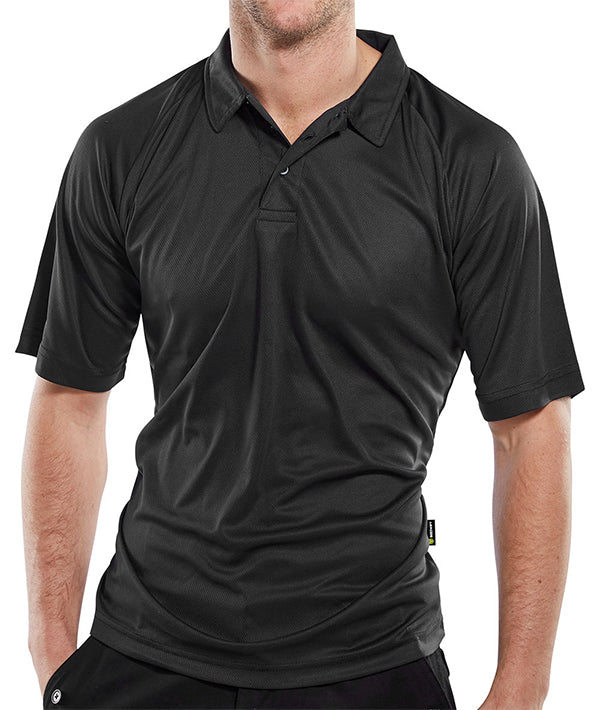 Beeswift B Cool Performance Polo Shirt - Black - Customisable Polo Shirts