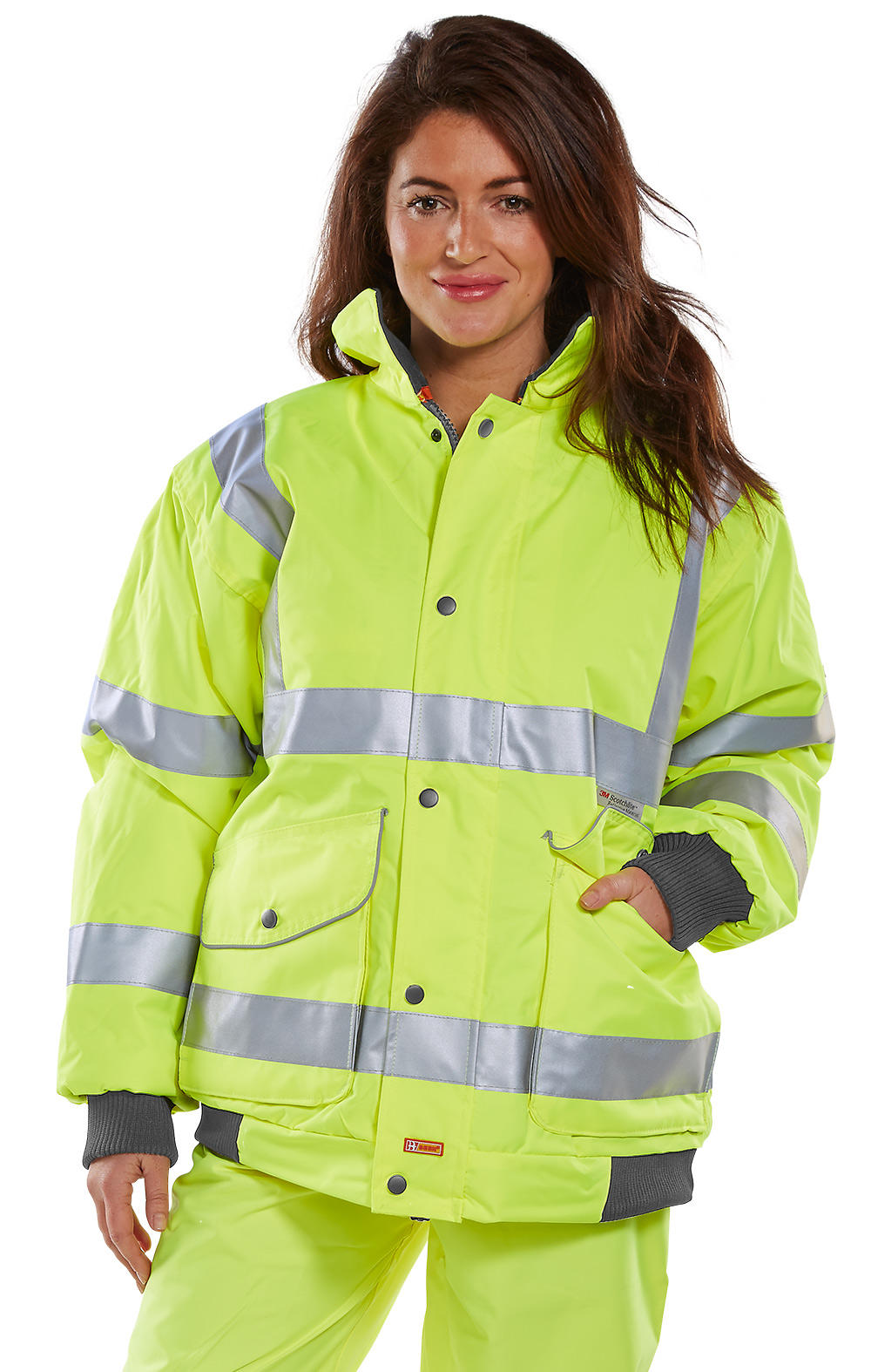 Beeswift Super Bomber Hi Vis Waterproof Jacket - - Customisable Bomber Jackets