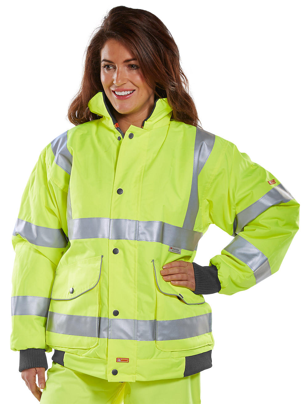 Beeswift Super Bomber Hi Vis Waterproof Jacket - - Customisable Bomber Jackets
