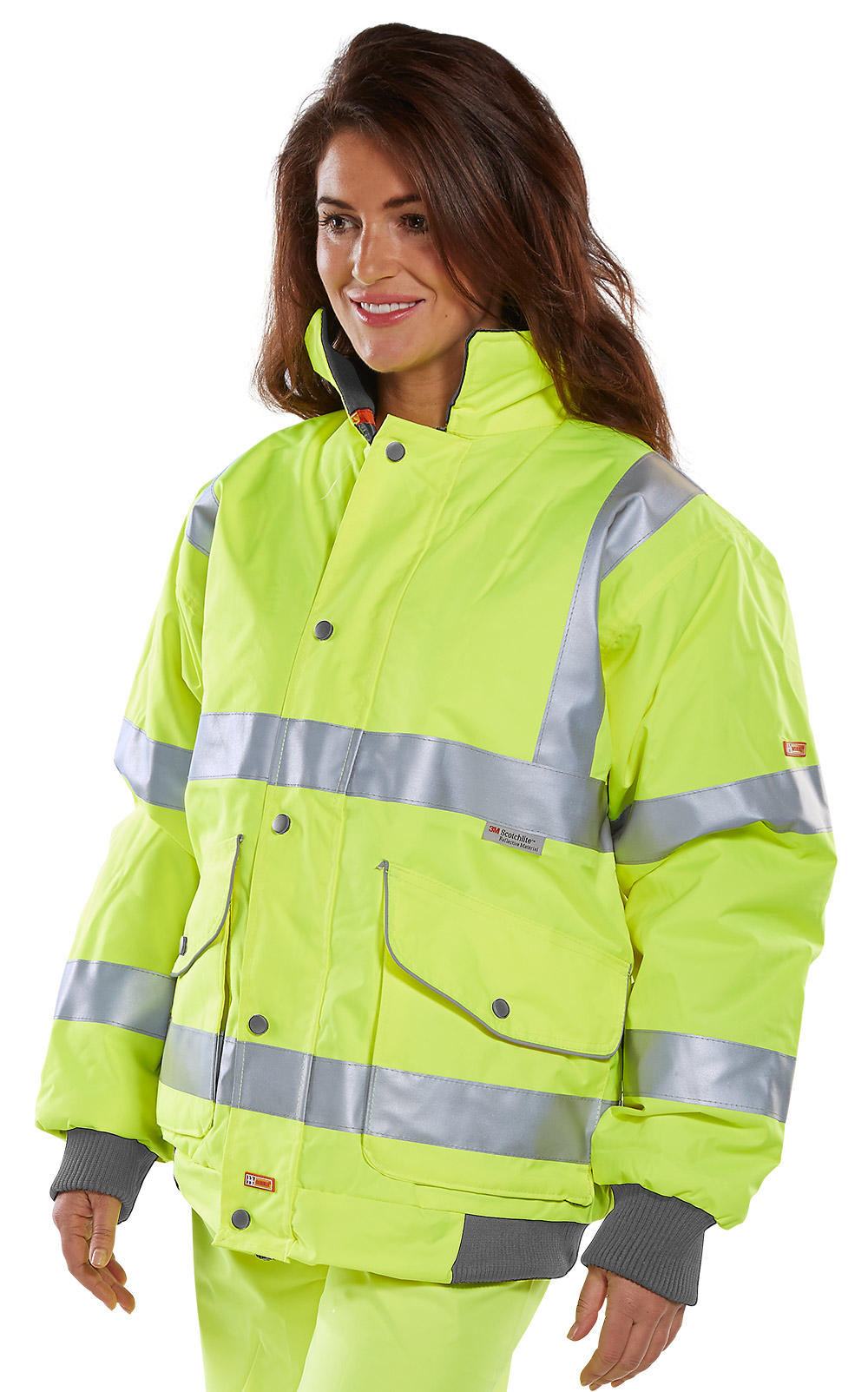 Beeswift Super Bomber Hi Vis Waterproof Jacket - - Customisable Bomber Jackets