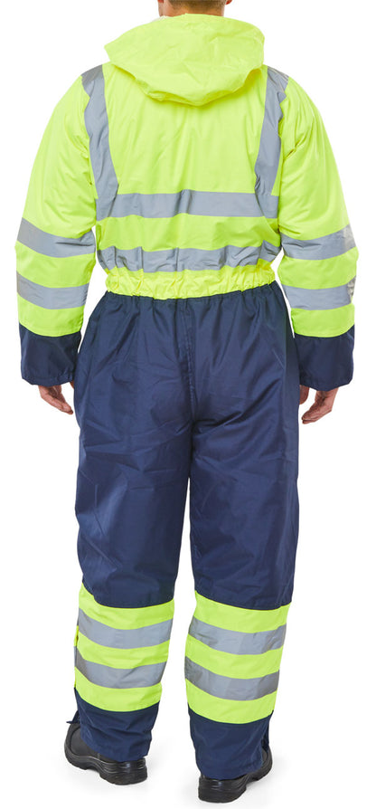Beeswift Thermal Two Tone Hi Vis Waterproof Overall - - Customisable Coveralls