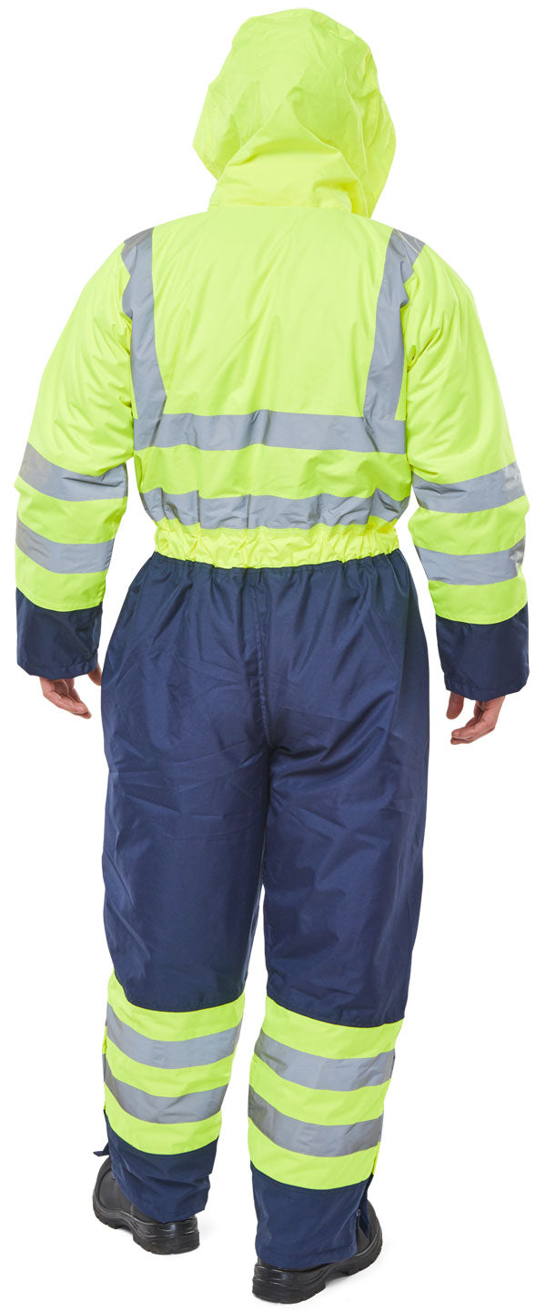 Beeswift Thermal Two Tone Hi Vis Waterproof Overall - - Customisable Coveralls