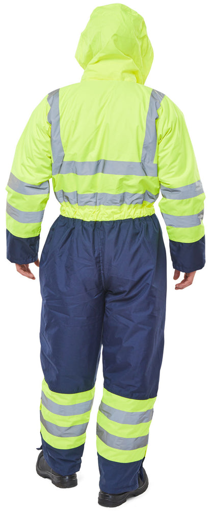 Beeswift Thermal Two Tone Hi Vis Waterproof Overall - - Customisable Coveralls