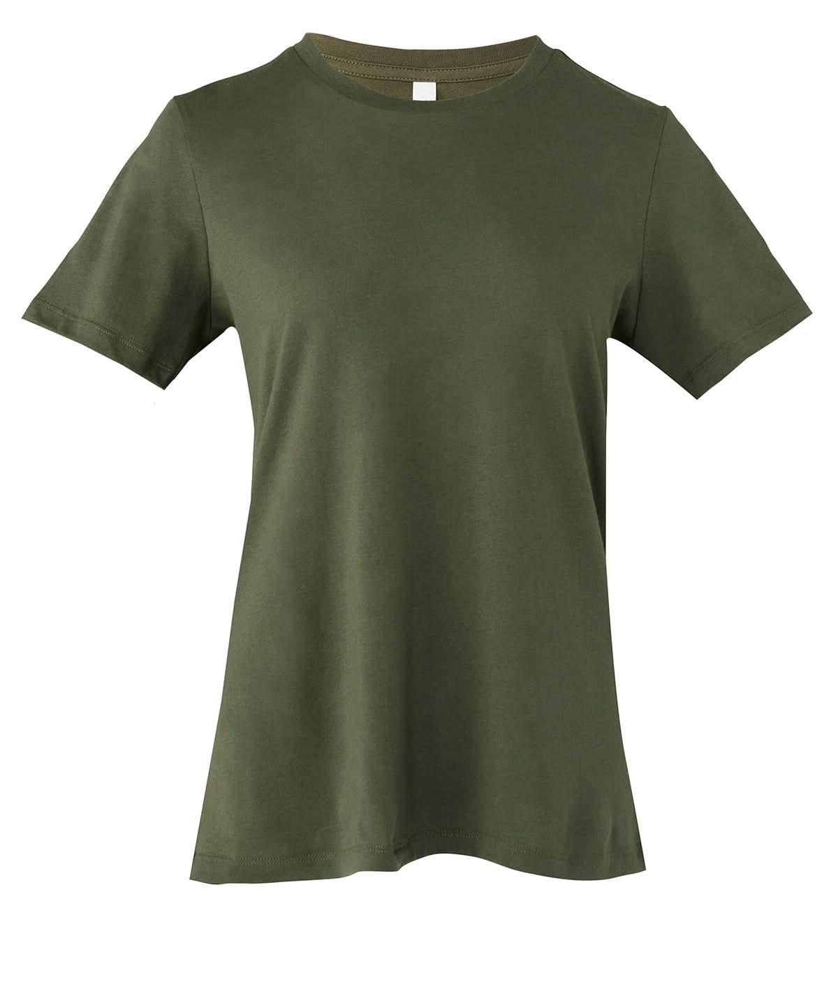 Bella Canvas Womens relaxed Jersey short sleeve tee Military Green BE046 - Military Green - Customisable T-Shirts