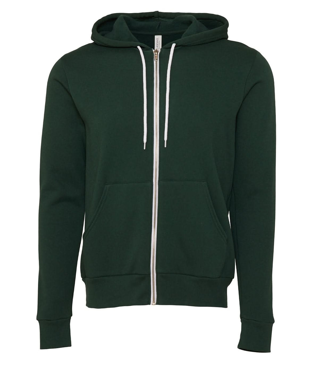 Bella Canvas Unisex polycotton fleece full zip hoodie Forest BE106 - Forest - Customisable Hoodies