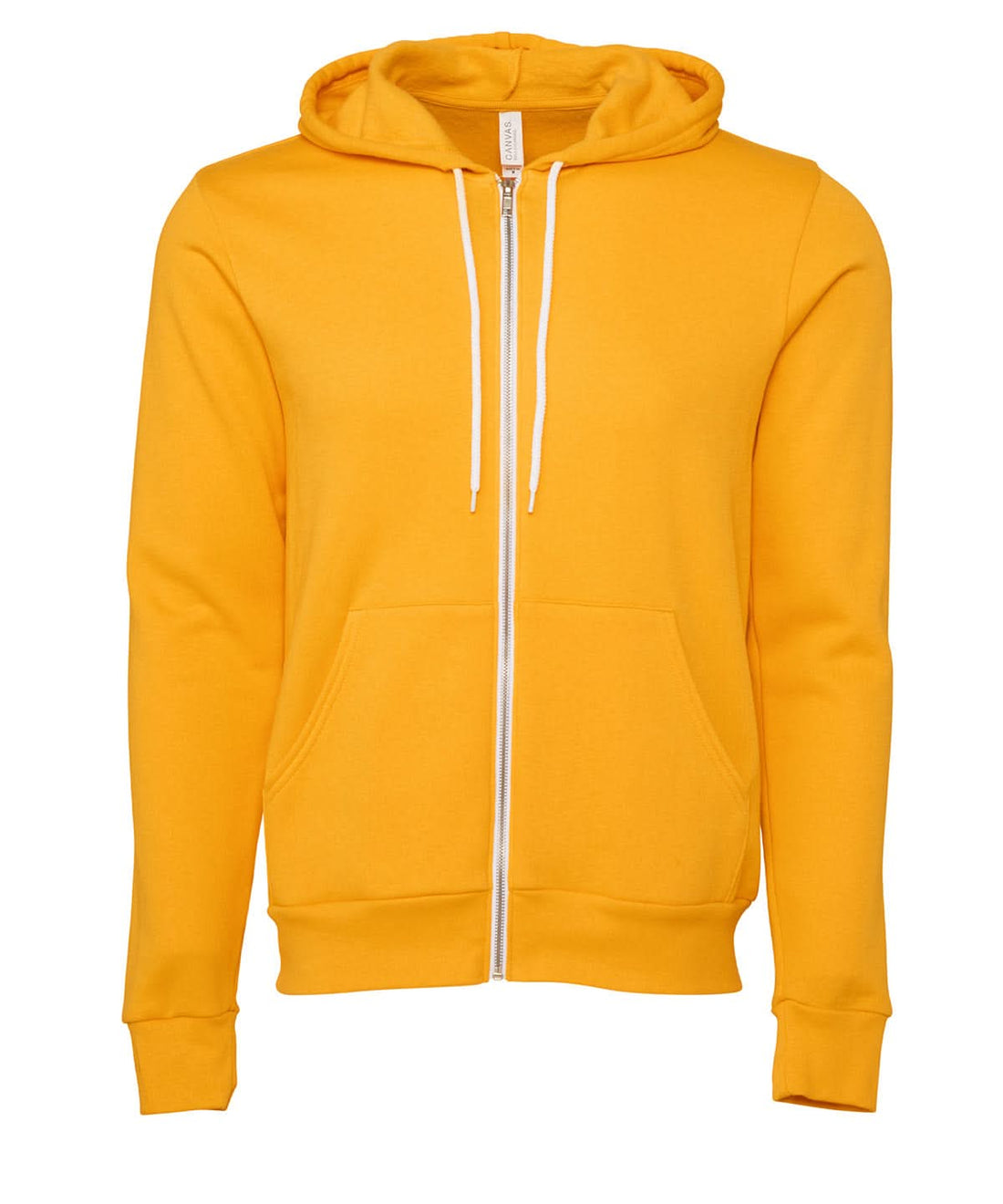 Bella Canvas Unisex polycotton fleece full zip hoodie Gold BE106 - Gold - Customisable Hoodies