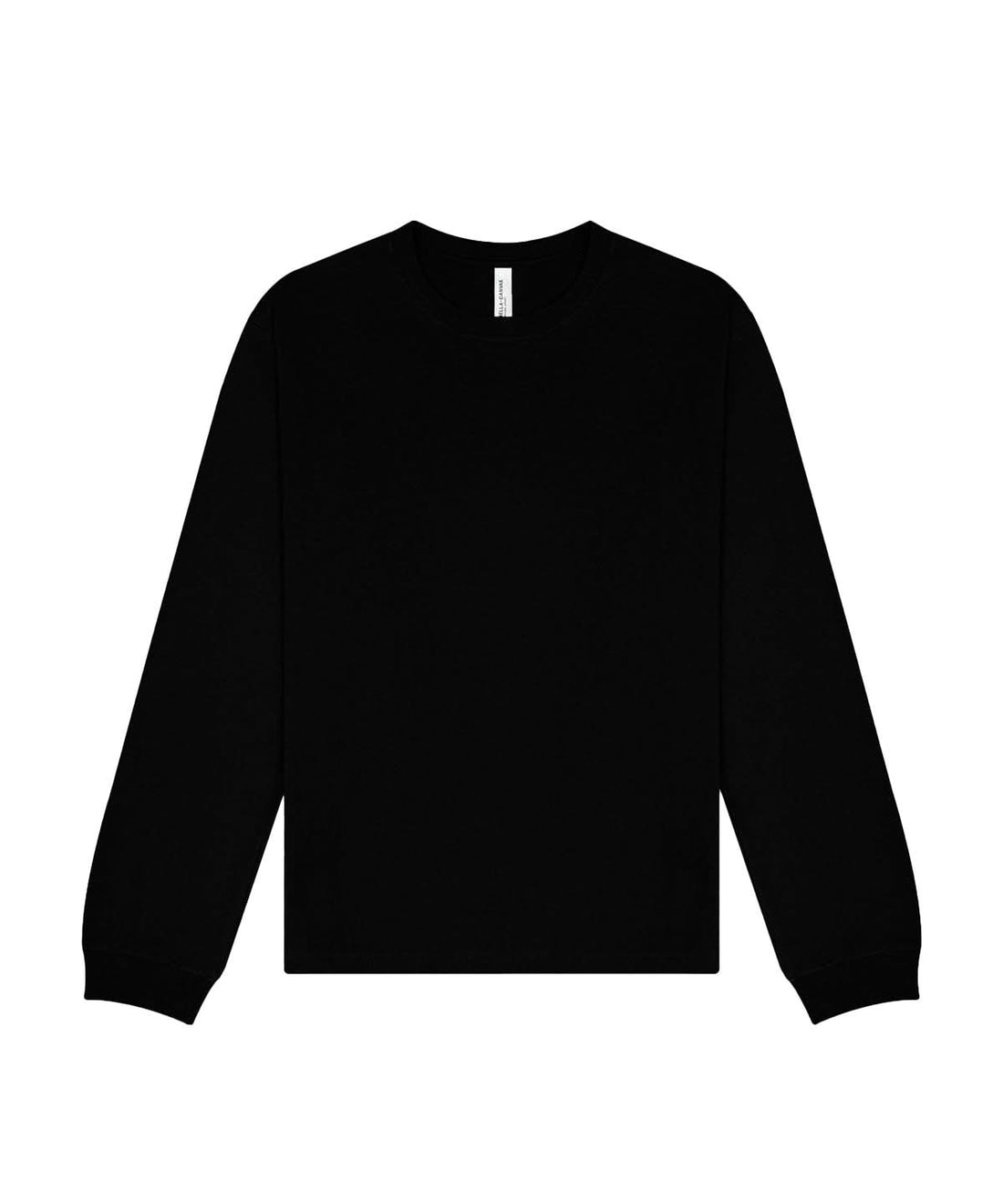 Bella Canvas Unisex long sleeve heavy tee BE151 - Black - Customisable T-Shirts