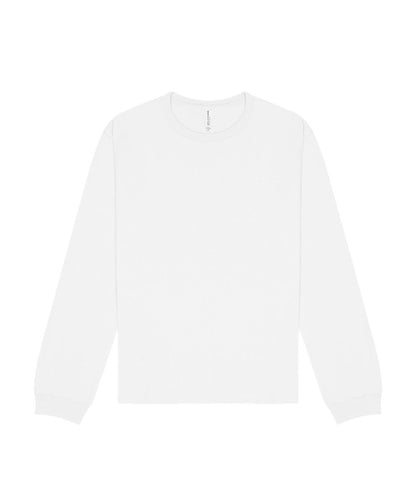Bella Canvas Unisex long sleeve heavy tee BE151 - White - Customisable T-Shirts