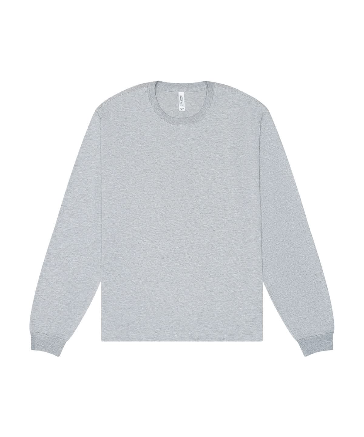Bella Canvas Unisex heavy boxy long sleeve tee BE156 - Athletic Heather - Customisable T-Shirts