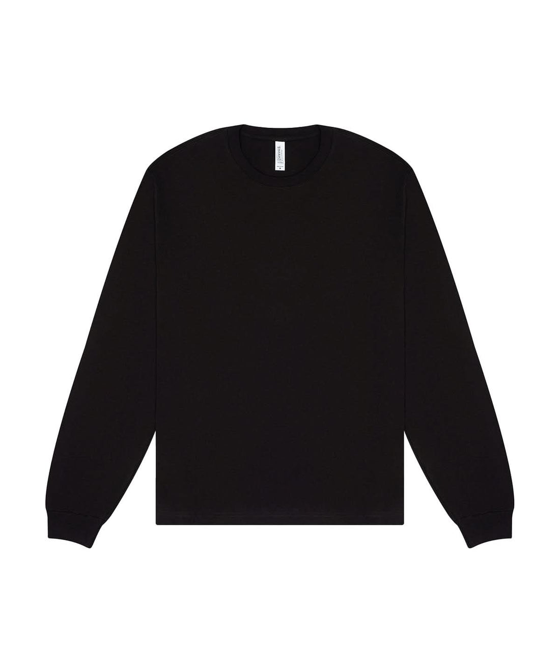 Bella Canvas Unisex heavy boxy long sleeve tee BE156 - Black - Customisable T-Shirts