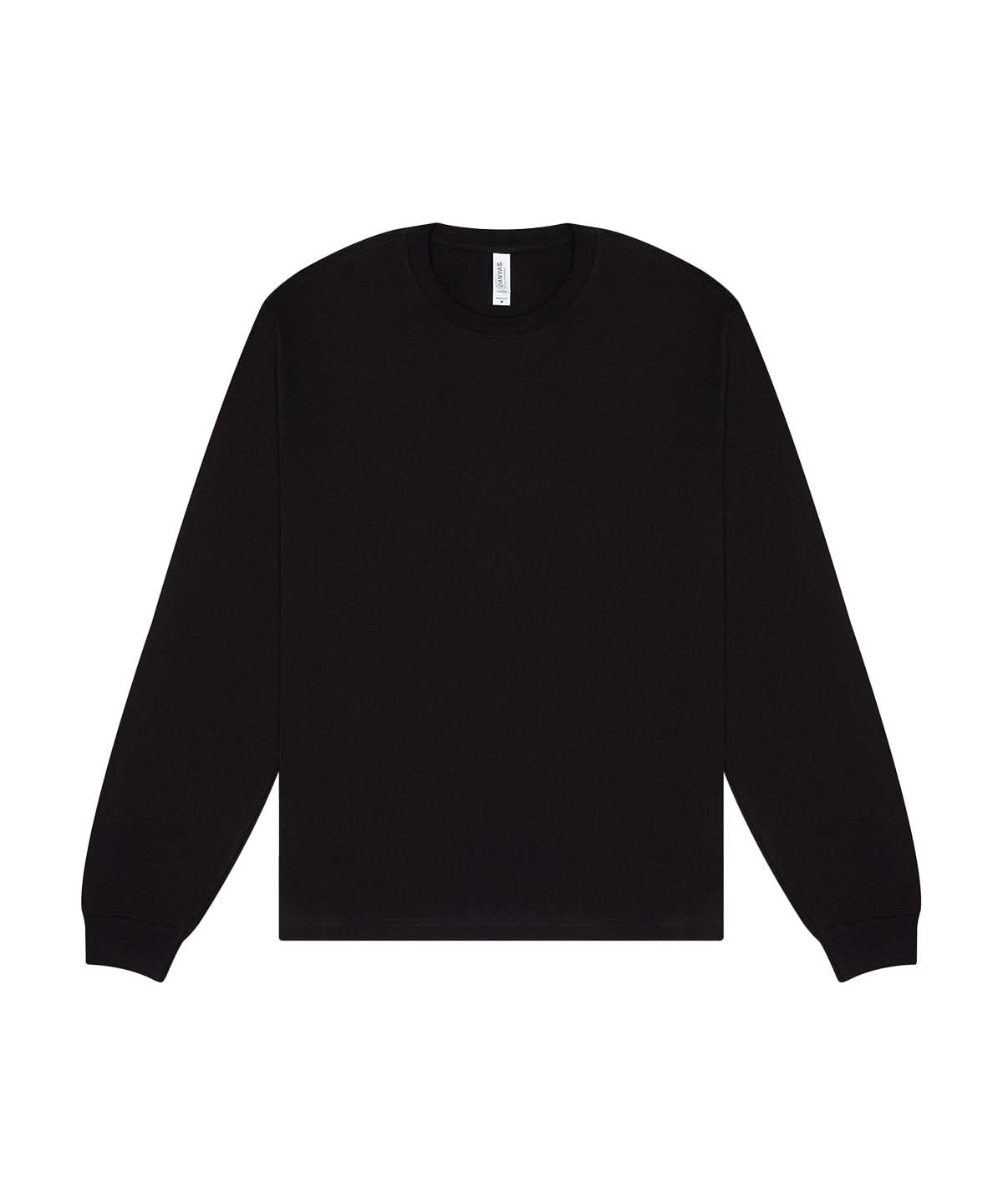 Bella Canvas Unisex heavy boxy long sleeve tee BE156 - Black - Customisable T-Shirts