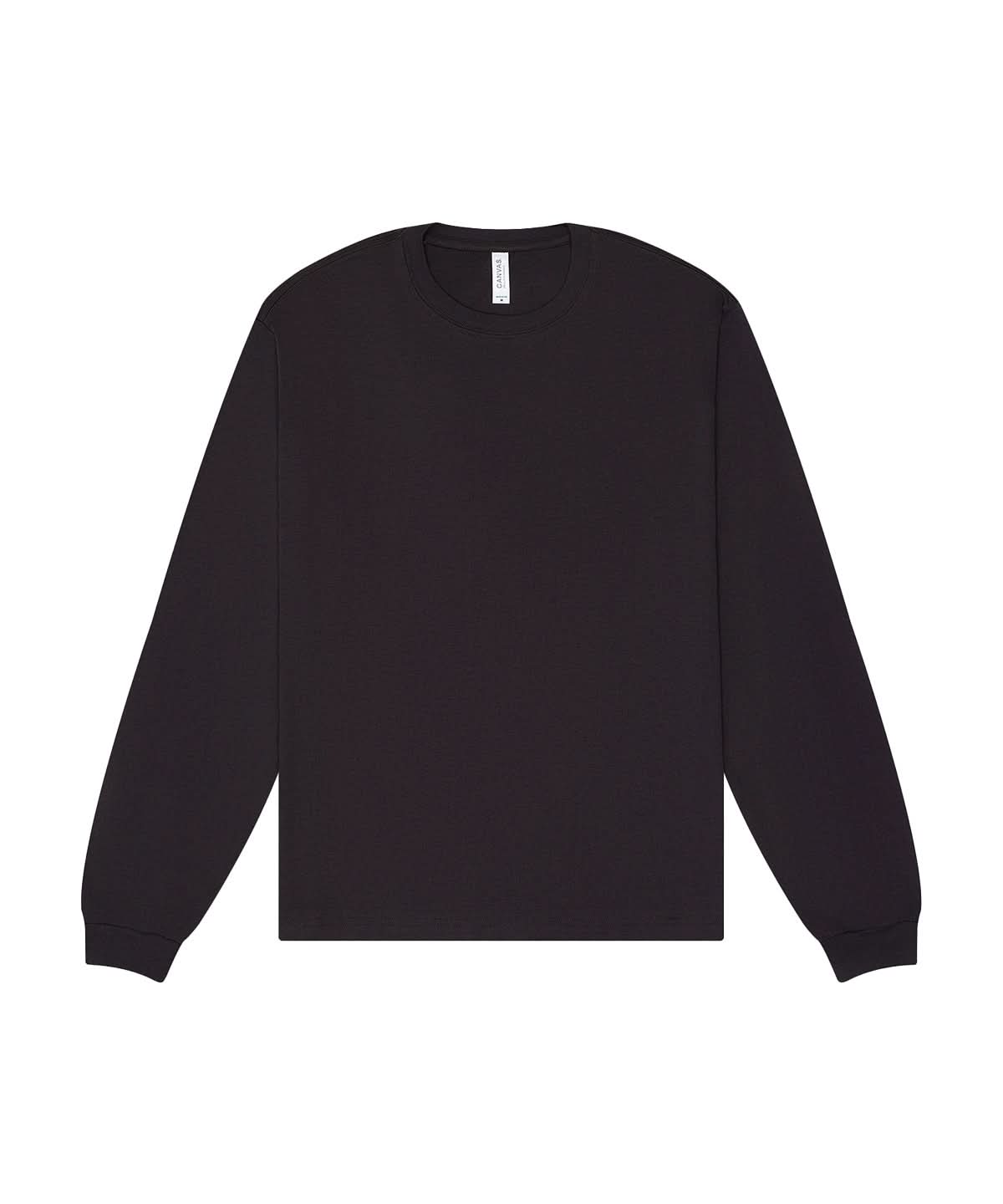 Bella Canvas Unisex heavy boxy long sleeve tee BE156 - Dark Grey - Customisable T-Shirts