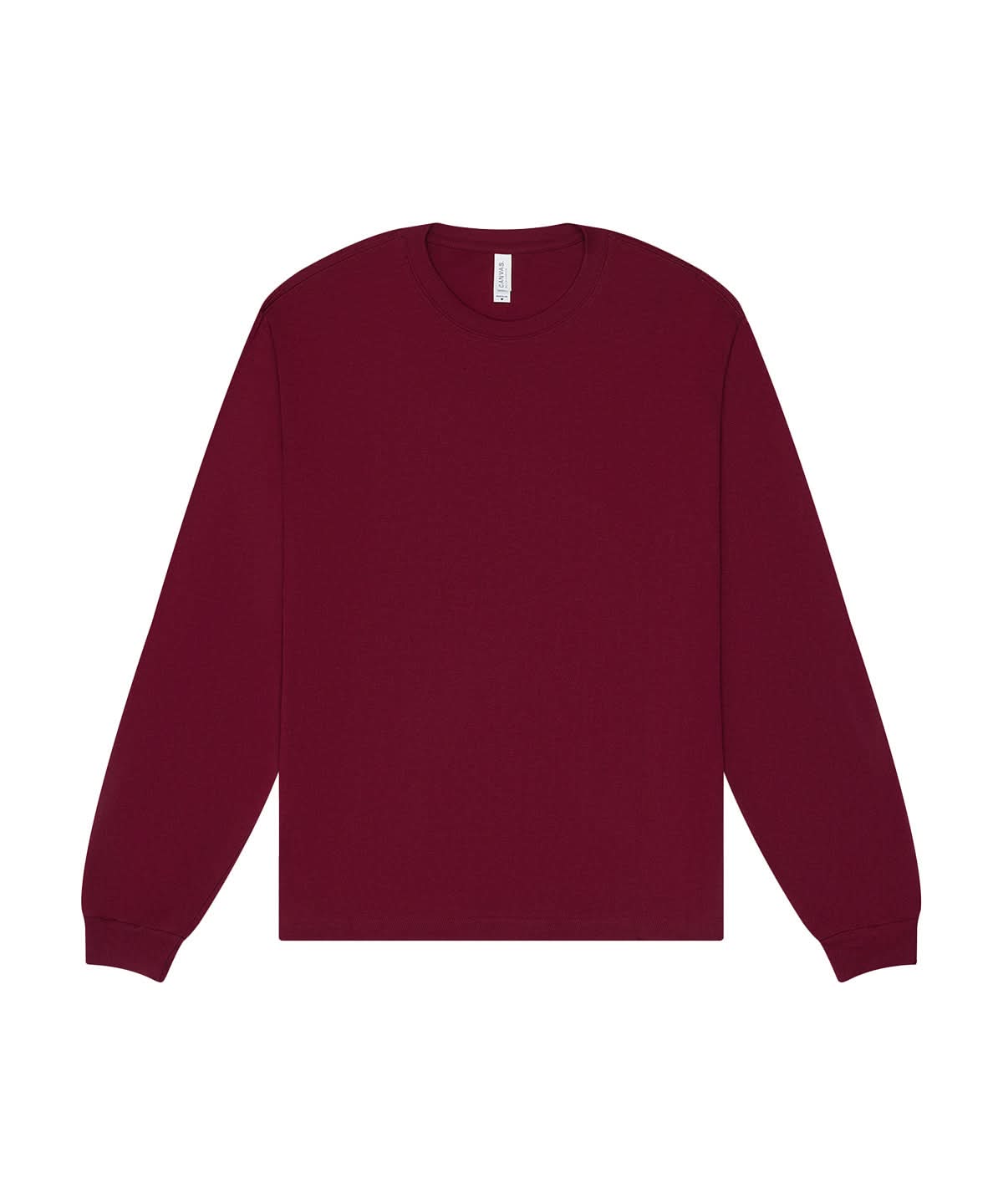 Bella Canvas Unisex heavy boxy long sleeve tee BE156 - Maroon - Customisable T-Shirts