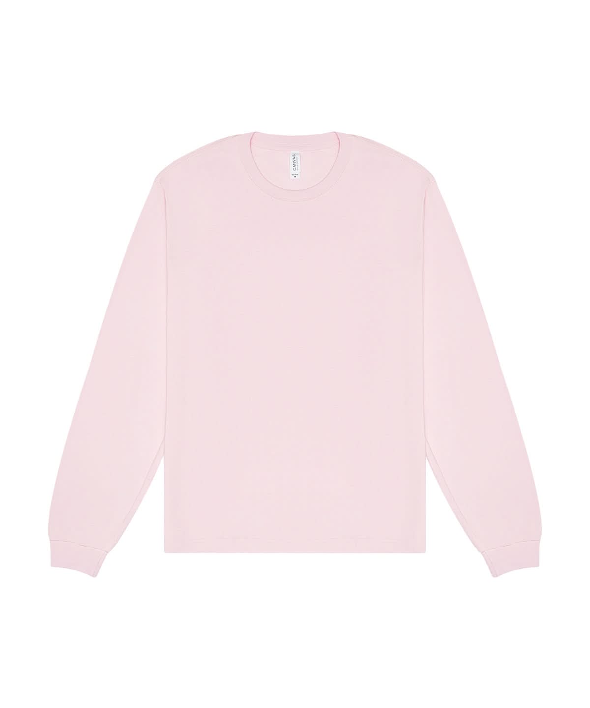 Bella Canvas Unisex heavy boxy long sleeve tee BE156 - Soft Pink - Customisable T-Shirts