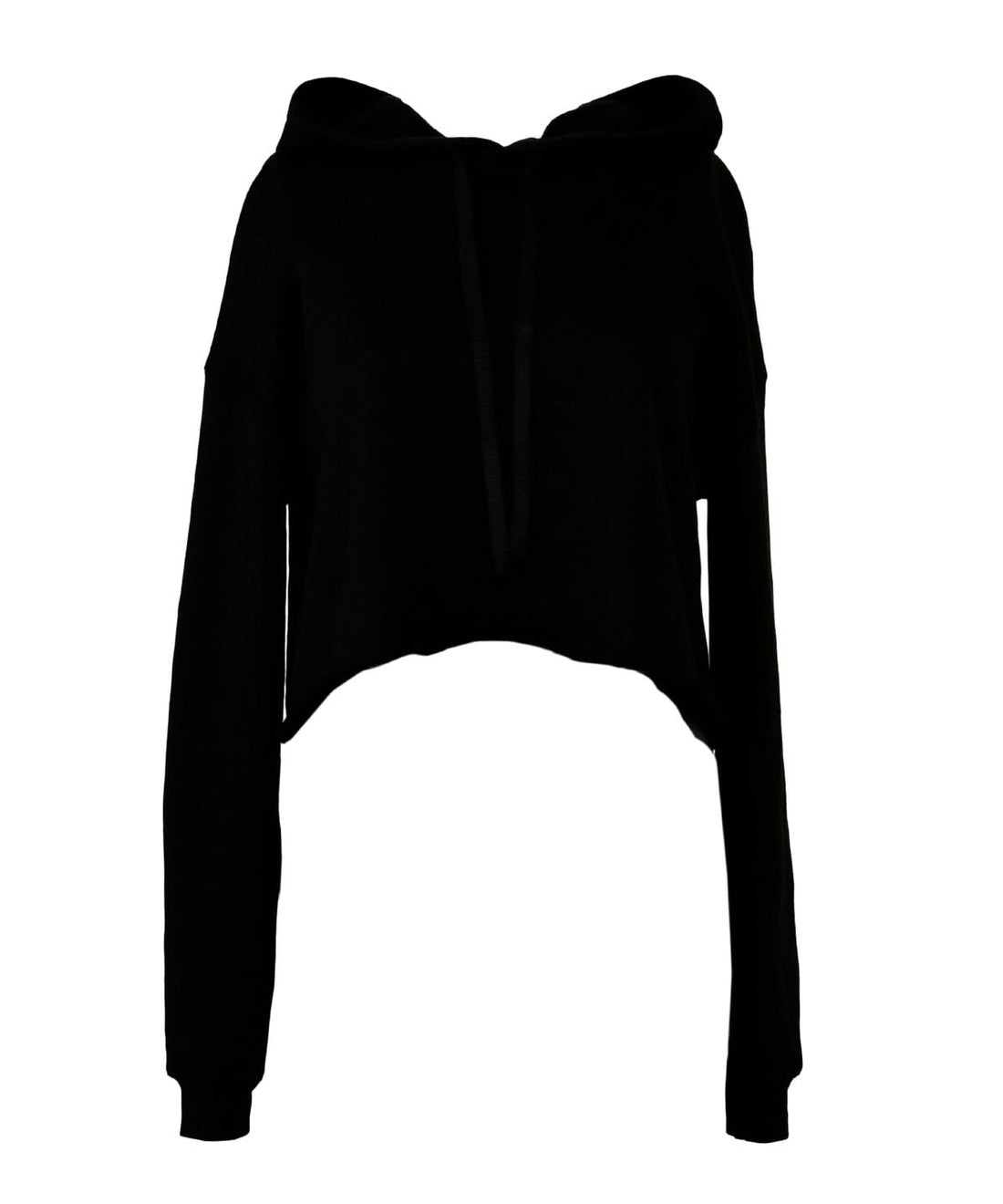 Bella Canvas Womens cropped fleece hoodie BE220 - Black - Customisable Hoodies