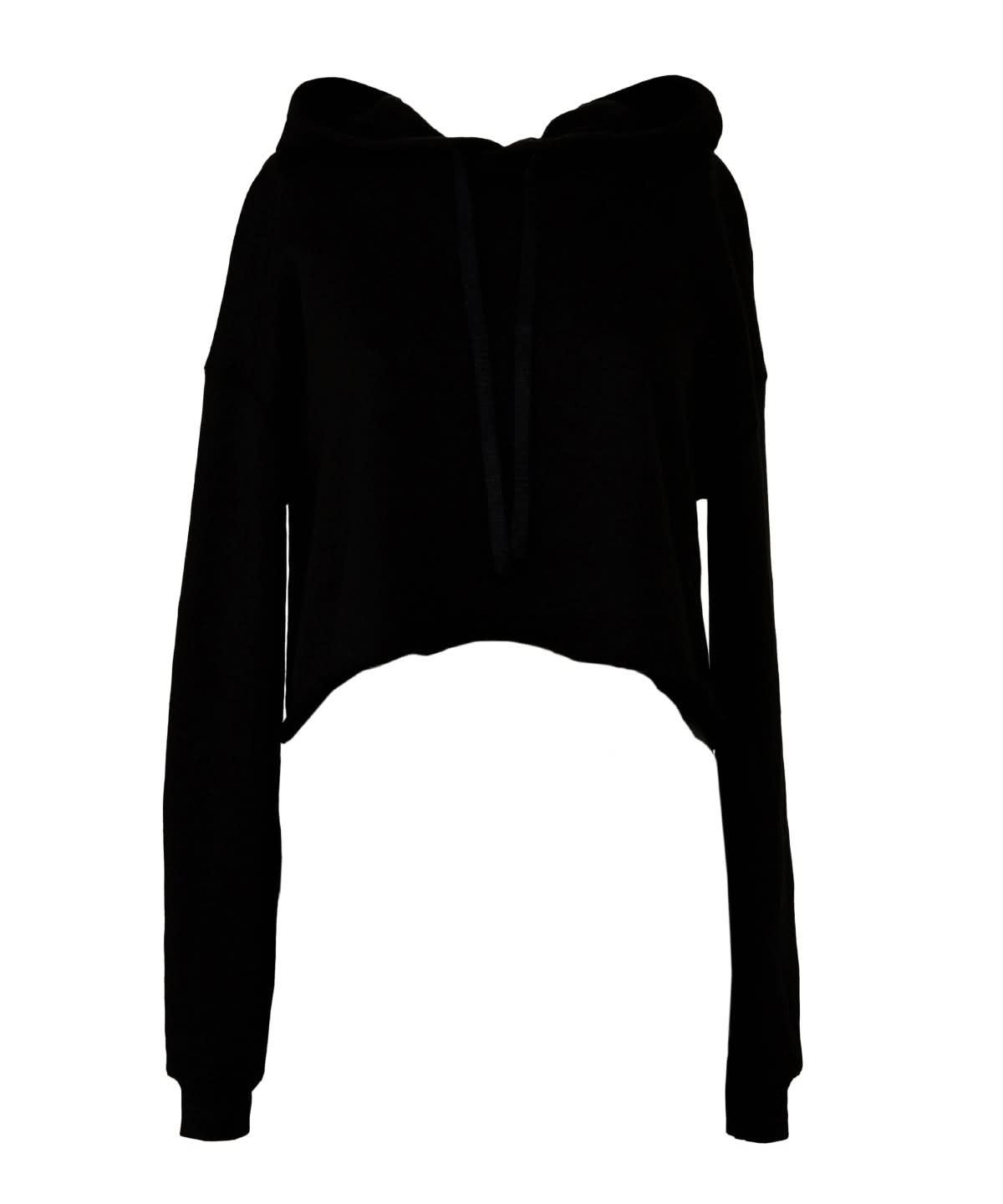 Bella Canvas Womens cropped fleece hoodie BE220 - Black - Customisable Hoodies