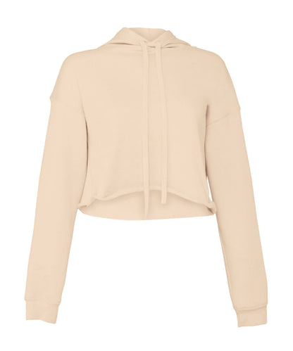 Bella Canvas Womens cropped fleece hoodie BE220 - Heather Dust - Customisable Hoodies