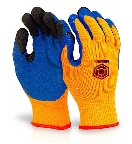 Beeswift Latex Thermo Star Fully Dipped Gloves - Orange - Customisable Latex