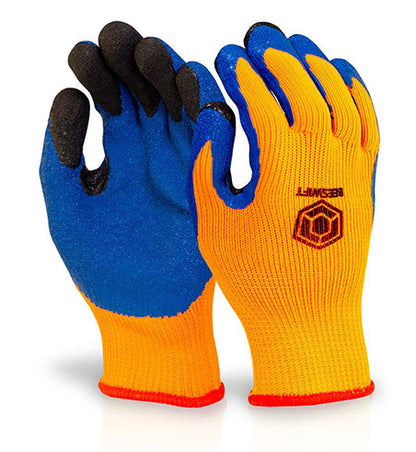 Beeswift Latex Thermo Star Fully Dipped Gloves - Orange - Customisable Latex