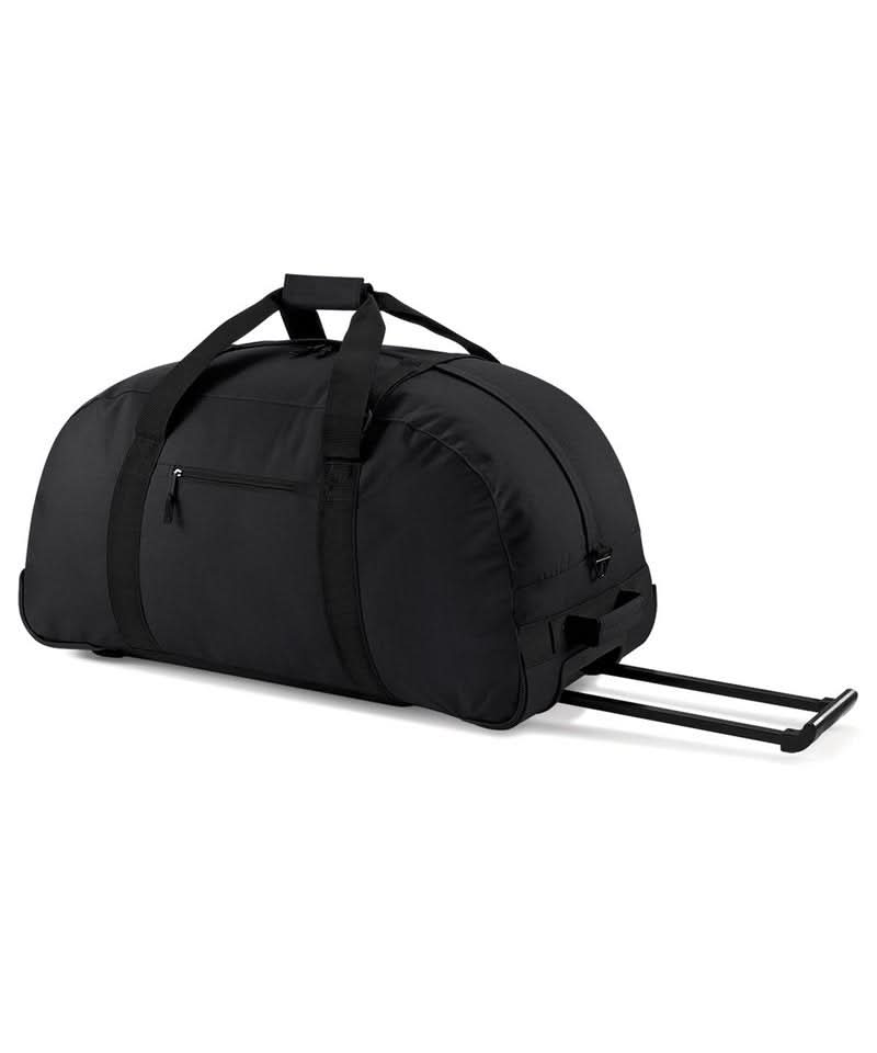 Bagbase Classic wheelie holdall BG023 - Black One size - Customisable Bags