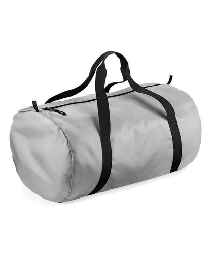 Bagbase Packaway barrel bag BG150 - Silver Black One size - Customisable Bags