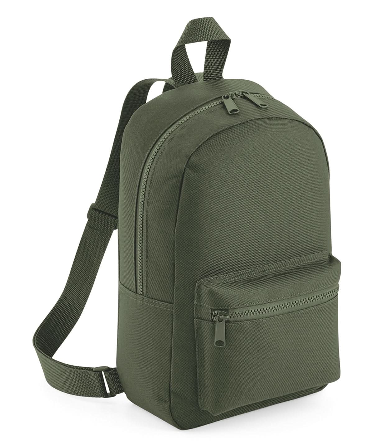 Bagbase Mini essential fashion backpack BG153 - Olive Green One size - Customisable Bags