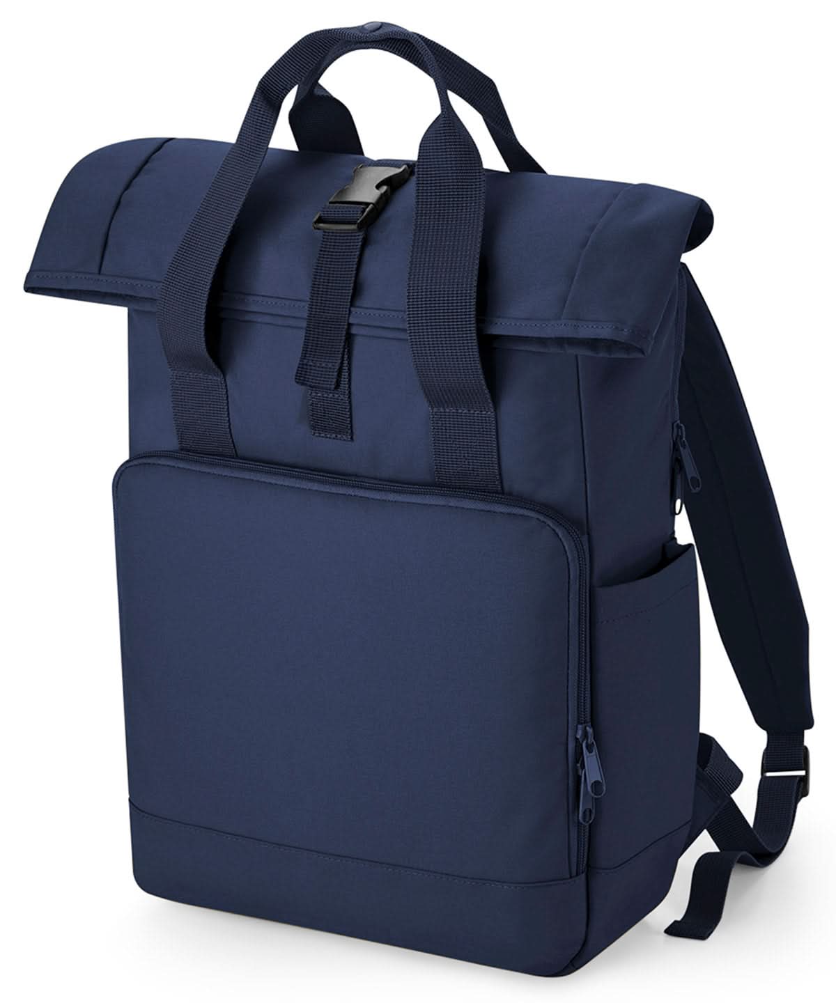 Bagbase Recycled twin handle roll top laptop backpack BG18L - Navy Dusk One size - Customisable Bags