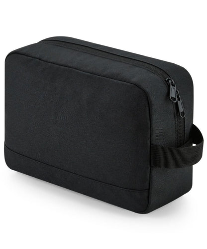 Bagbase Recycled essentials wash bag BG277 - Black One size - Customisable Bags