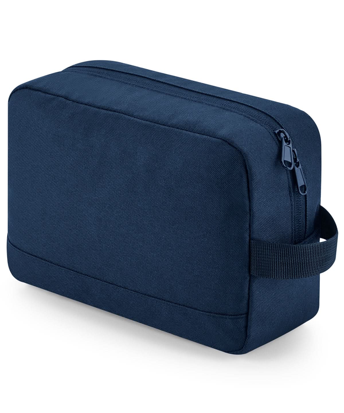Bagbase Recycled essentials wash bag BG277 - Navy One size - Customisable Bags