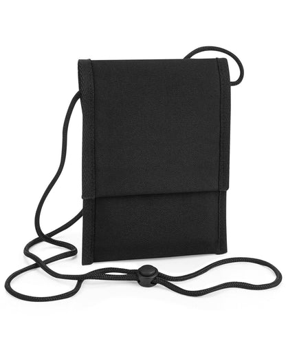 Bagbase Recycled cross body pouch BG283 - Black One size - Customisable Bags