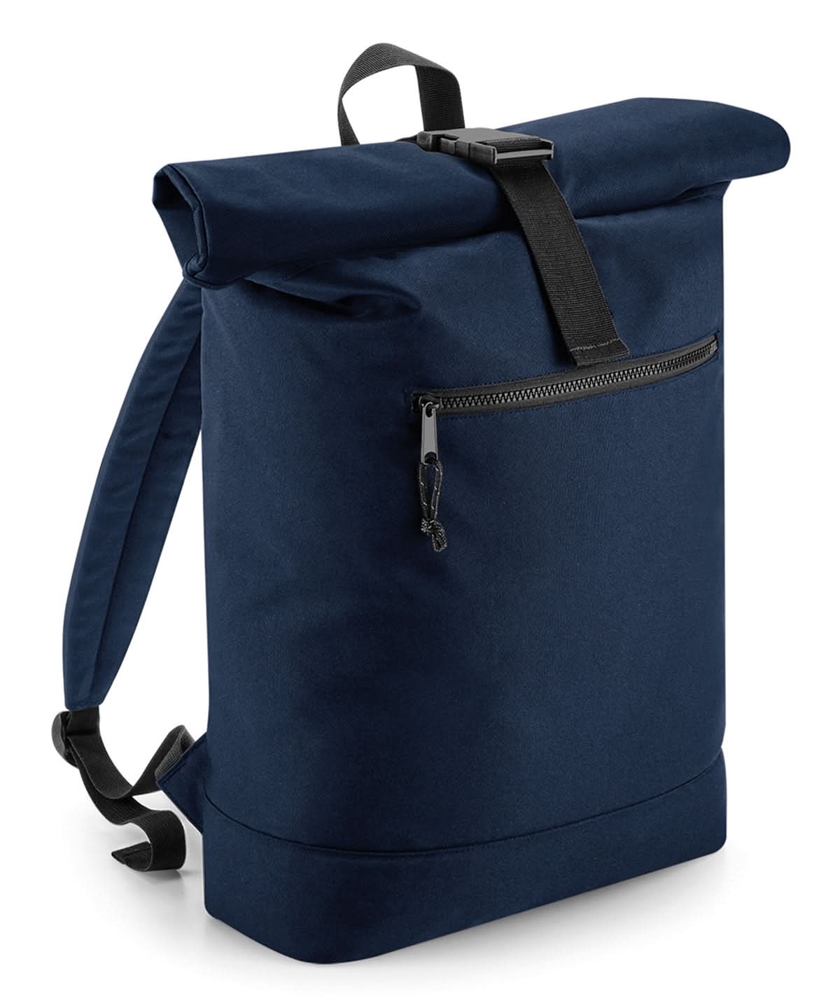 Bagbase Recycled rolled top backpack BG286 - Navy One size - Customisable Bags
