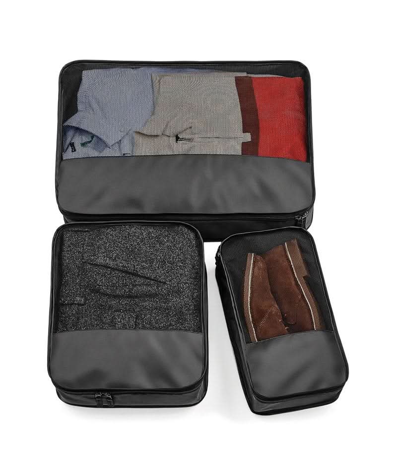 Bagbase Escape packing cube set Set of 3 BG459 - Black One size - Customisable Bags