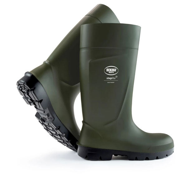 Bekina Steplite Easy Grip Non Safety Wellingtons - Green - Customisable Wellingtons