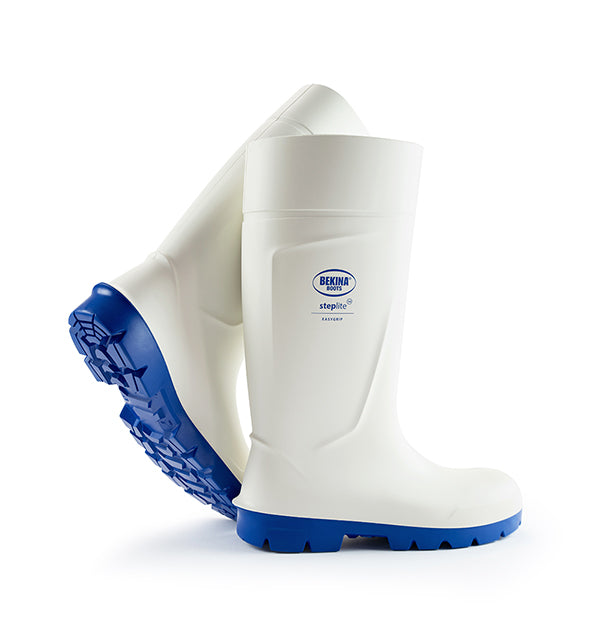 Bekina Steplite Easy Grip Safety Wellingtons S - White - Customisable Wellingtons